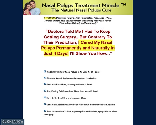 Nasal Polyps Treatment Miracle™ - The Natural Nasal Polyps Cure